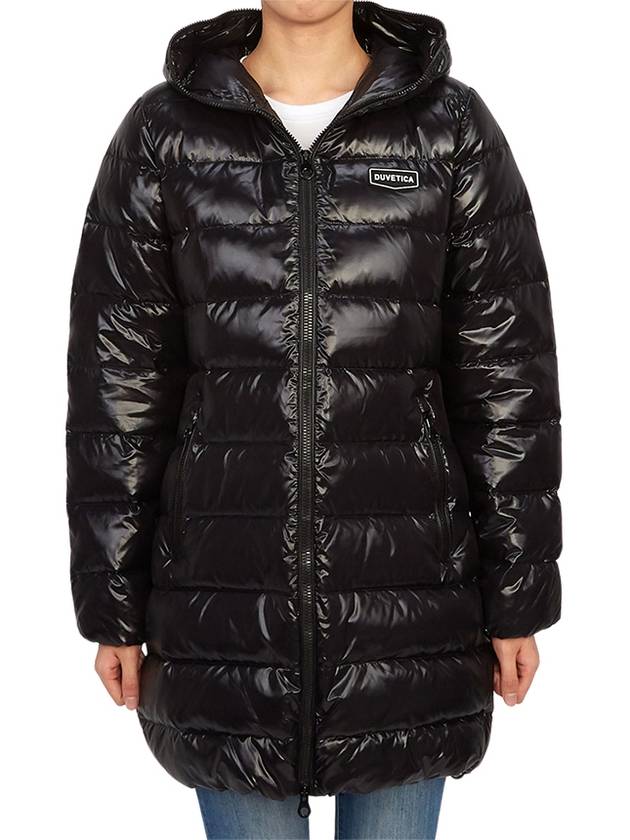 Women s Tile Dew Hooded Heavy Long Down Jacket VDDJ95835 BKS - DUVETICA - BALAAN 5