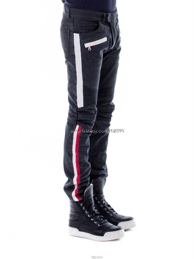 Men's Slim Biker Jeans Black - BALMAIN - BALAAN 4