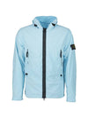 Wappen Patch Skin Touch Nylon TC Hooded Jacket Sky Blue - STONE ISLAND - BALAAN 1