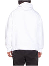 Paris France Oversized Organic Cotton Fleece Hoodie White - AMI - BALAAN 7