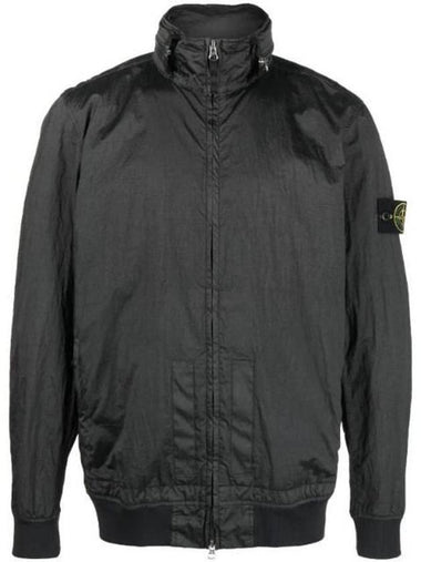 Men's Logo Patch Nylon Metal Zip-up Jacket Black - STONE ISLAND - BALAAN 1