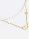 Petit CD Necklace Gold Finish Metal White Resin Pearl - DIOR - BALAAN 2