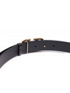 V Logo Signature Leather Belt Brown Black - VALENTINO - BALAAN 7