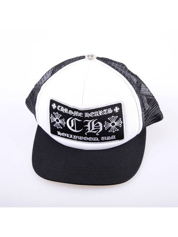 Ball Cap Hat CH Hollywood Trucker White Black Two Tone - CHROME HEARTS - BALAAN 1