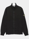 Cotton Fleece Zip-up Jacket Balck - STONE ISLAND - BALAAN 3