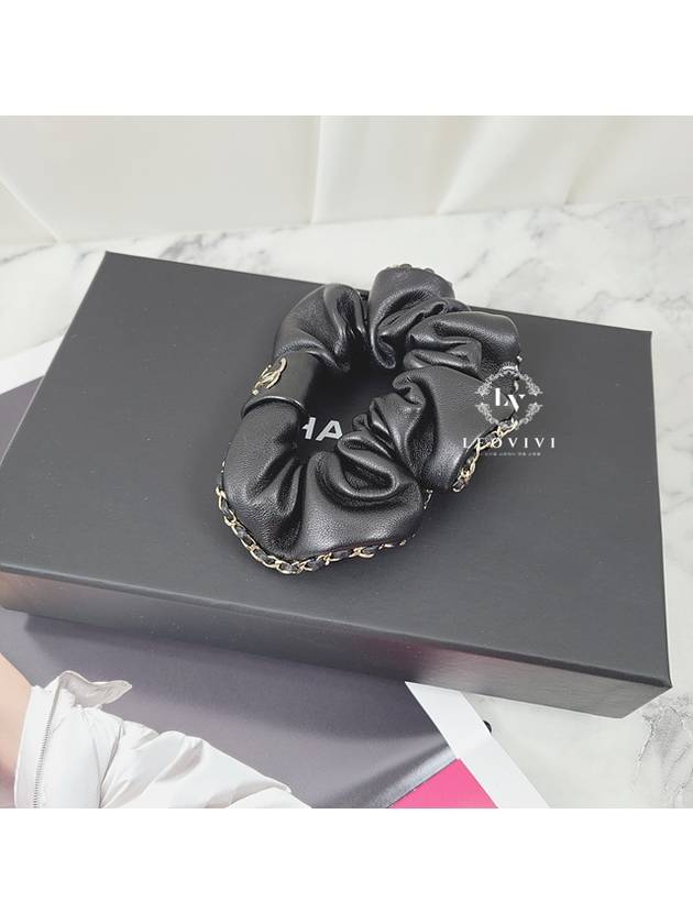 leather giblet hairband black - CHANEL - BALAAN 4