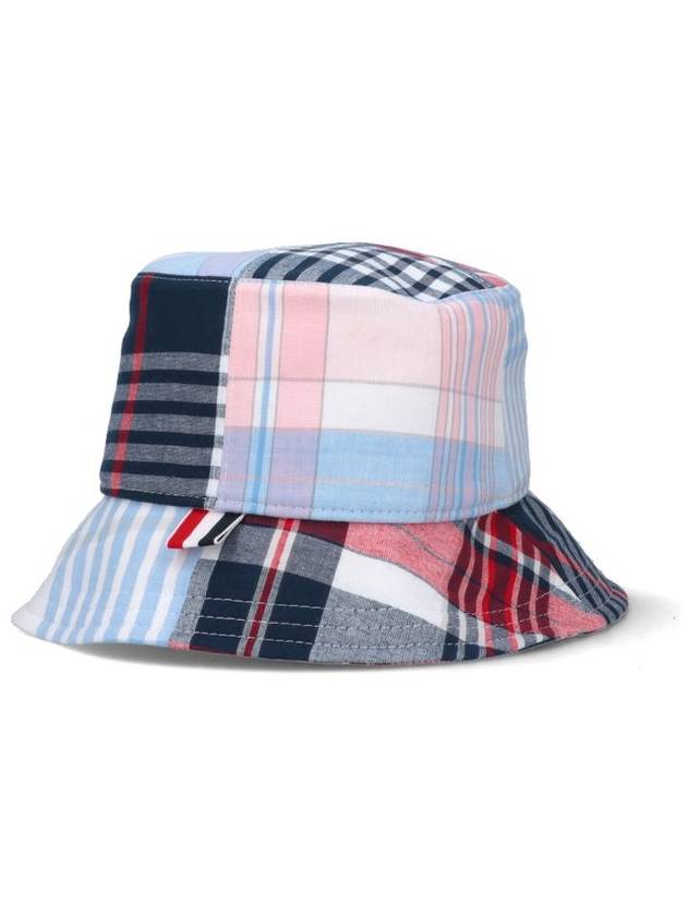 Patchwork Check Bucket Hat - THOM BROWNE - BALAAN 4