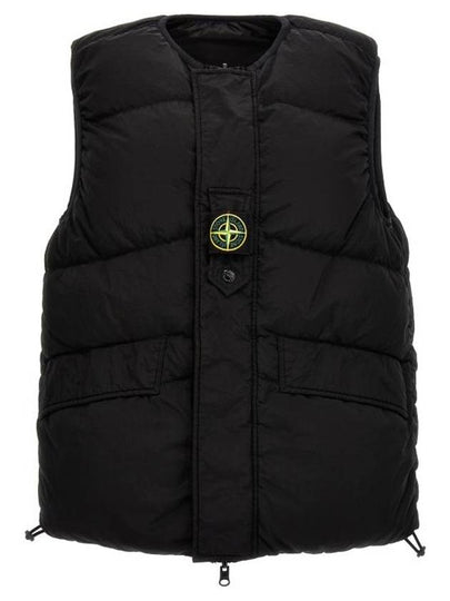 Econyl Reversible Compass Logo Vest Black - STONE ISLAND - BALAAN 2