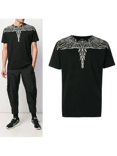 Marcelo Bullon Neon Wing Round Tee CMAA018S19001026 1031 - MARCELO BURLON - BALAAN 1