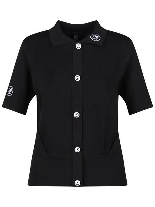 Women s G Button Short Sleeve Golf Knit GQ4M618W - LUX GOLF - BALAAN 2