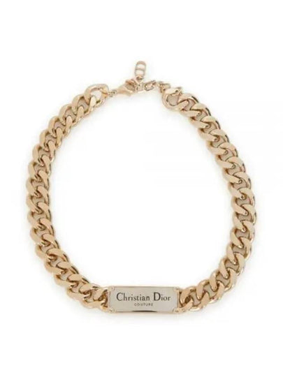 Couture Chain Link Necklace Gold - DIOR - BALAAN 2