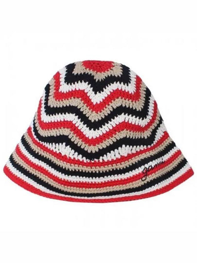 Organic Cotton Crochet Bucket Hat - GANNI - BALAAN 2