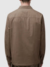 Organic Gabardine Over Long Sleeve Shirt Walnut - CP COMPANY - BALAAN 3