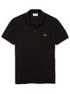 Slim Fit Short Sleeve Polo Shirt Black - LACOSTE - BALAAN 2