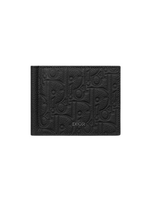 Wallet Money Clip Gravity Leather Black 2ESBH069FLG H00N - DIOR - BALAAN 1