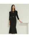 Women s Veronica Long Dress Black - AME - BALAAN 4