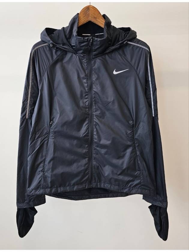 Shield Running Windbreaker Black - NIKE - BALAAN 9