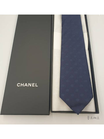 Classic Tie CC Logo Silk Navy AAA134 - CHANEL - BALAAN 1