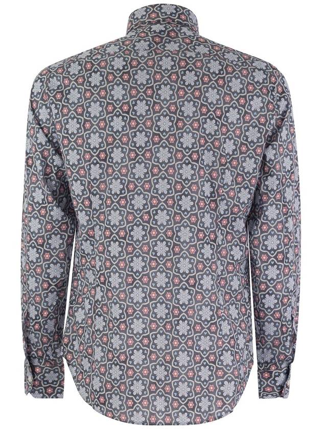 Printed stretch cotton voile shirt - FEDELI - BALAAN 2