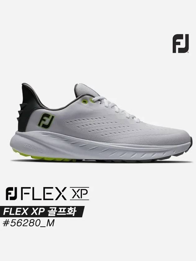 FLEX XP Spikeless Golf Shoes 56280 M White Black Lime Men's - FOOTJOY - BALAAN 1