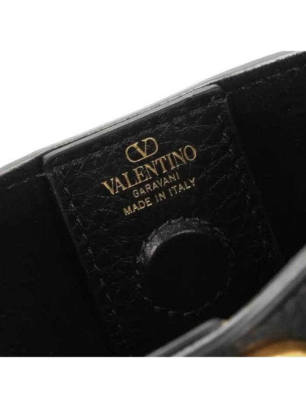 Logo Leather Tote Bag Black - VALENTINO - BALAAN 7