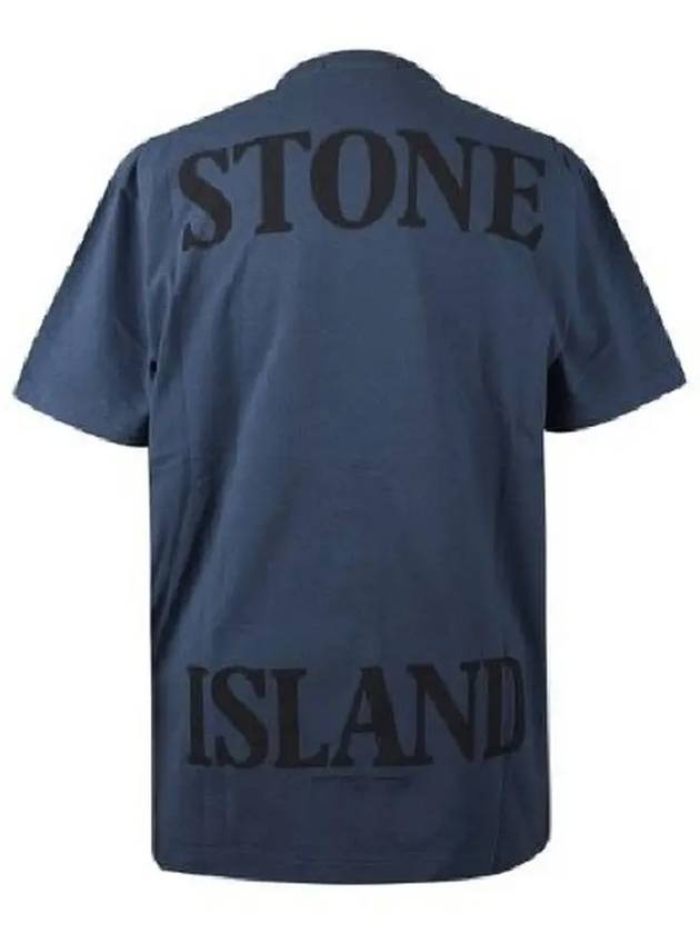 Men's Big Logo Crew Neck Short Sleeve T-Shirt Navy - STONE ISLAND - BALAAN 4