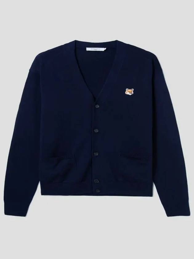 Fox Head Patch Classic Cardigan Navy - MAISON KITSUNE - BALAAN 3