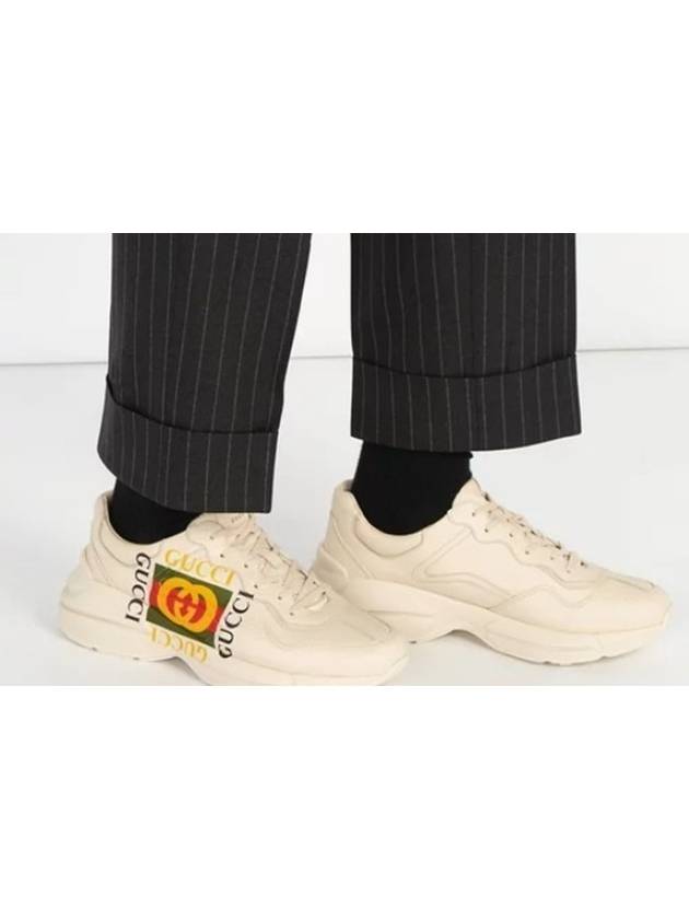 Square Logo Rhyton Sneakers 6 5 - GUCCI - BALAAN 9