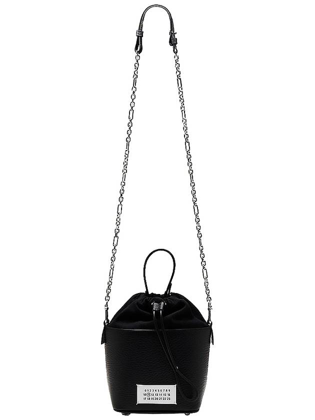 5AC Number Logo Texture Leather Bucket Bag Black - MAISON MARGIELA - BALAAN 4