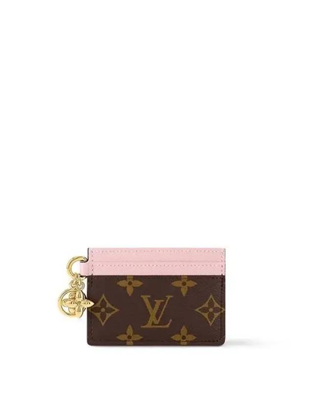 LV Charm Monogram Card Wallet Brown Pink - LOUIS VUITTON - BALAAN 3