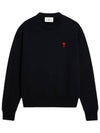 Small Heart Logo Sweatshirt Black - AMI - BALAAN 2