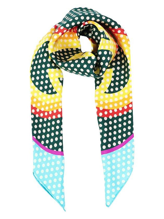 Interlocking G Polka Dot Print Silk Muffler - GUCCI - BALAAN 2