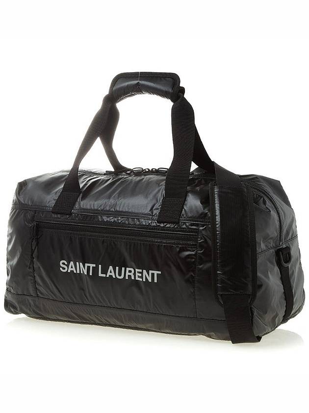 Nylon Zipper Pocket Duffel Bag Black - SAINT LAURENT - BALAAN 3