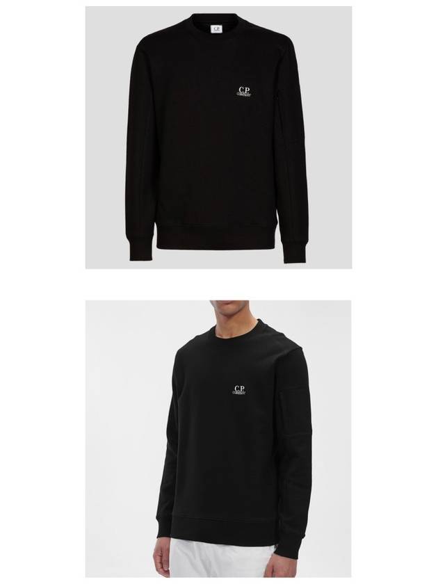 Diagonal Raised Sweatshirt Black - CP COMPANY - BALAAN 5