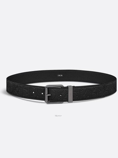 Belt Black Dior Gravity Leather 35mm - DIOR - BALAAN 1