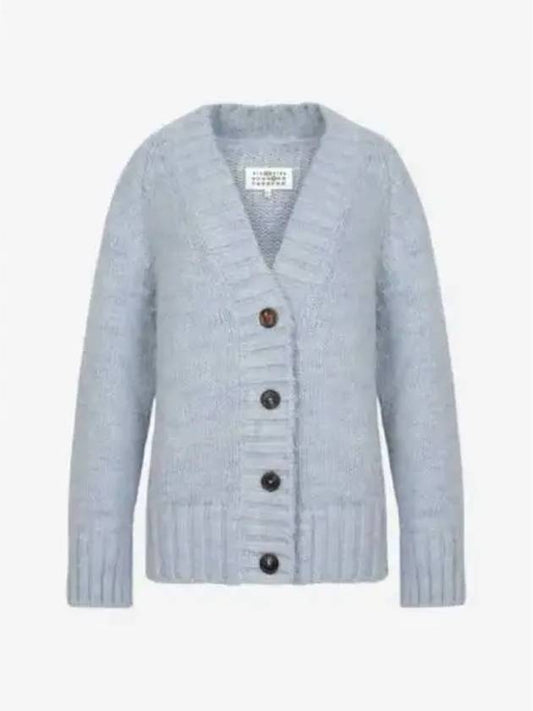 Botanical Dyed V-Neck Knit Cardigan Pale Blue - MAISON MARGIELA - BALAAN 2