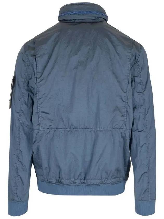 Men's Logo Patch Nylon Metal Zip-up Jacket Avio Blue - STONE ISLAND - BALAAN 4