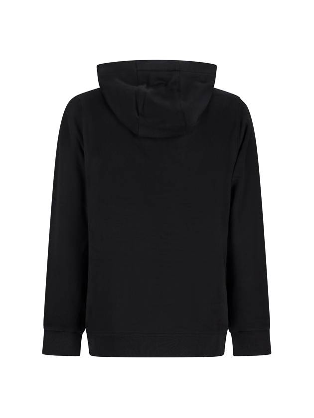 Embroidered Logo Cotton Hoodie Black - BURBERRY - BALAAN 3