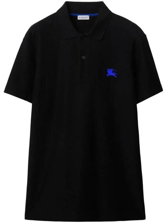 Embroidered EKD Polo Shirt Black - BURBERRY - BALAAN 1