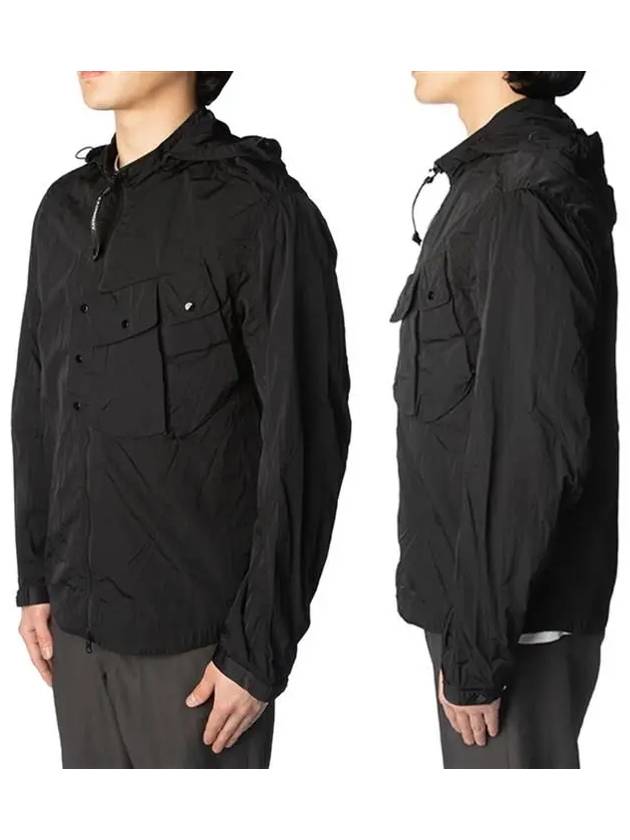 Men's Chrome R Goggles Hooded Jacket Black - CP COMPANY - BALAAN 5