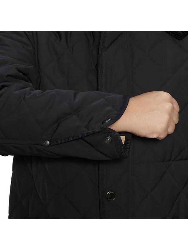 Long Sleeved Quilted Jacket Black - BURBERRY - BALAAN 11