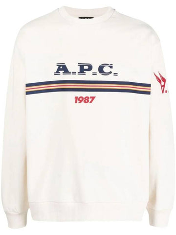 Adam Logo Print Sweatshirt Ecru - A.P.C. - BALAAN 1