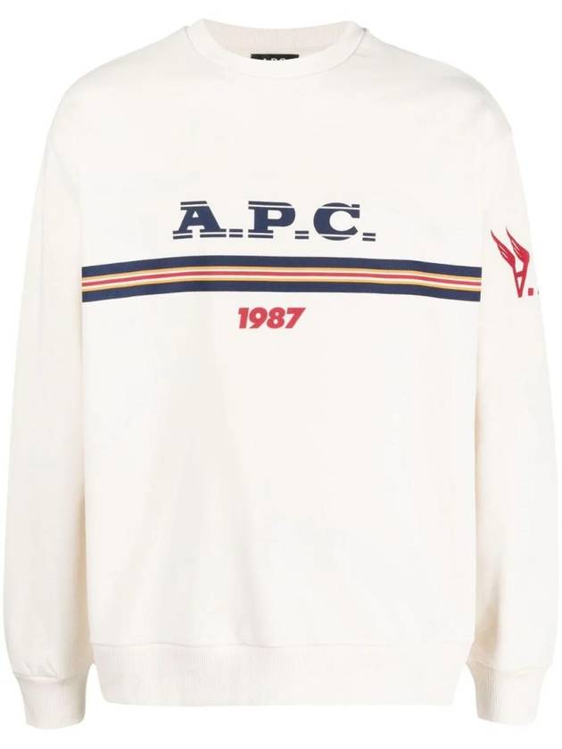 Adam Logo Print Sweatshirt Ecru - A.P.C. - BALAAN 1