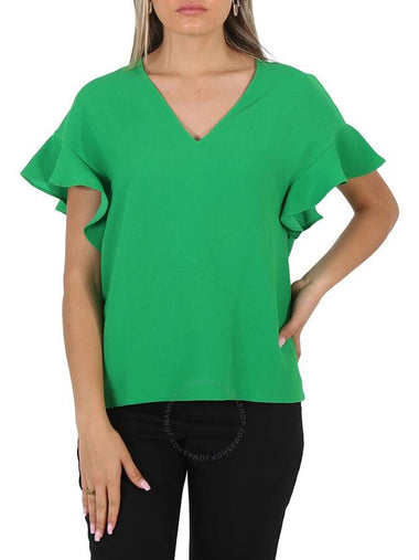 Essentiel Ladies Sinai Wimbledon Green Short Sleeve Shirt, Brand Size 34 (US Size 0) - ESSENTIEL ANTWERP - BALAAN 1