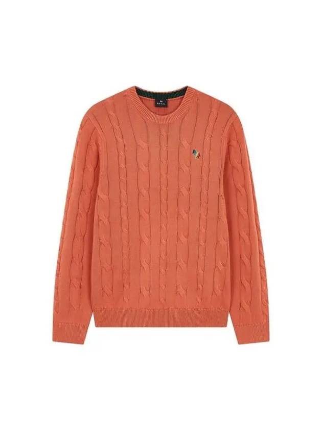 PS embroidery zebra cable knit coral 271469 - PAUL SMITH - BALAAN 1