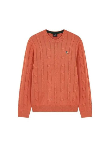 PS embroidery zebra cable knit coral 271469 - PAUL SMITH - BALAAN 1