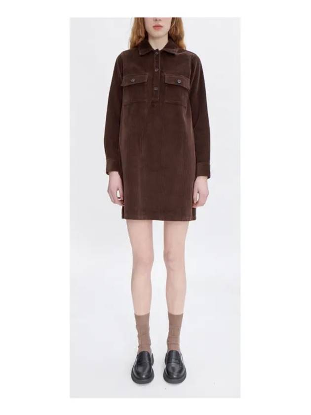 Mia Short Dress Brown - A.P.C. - BALAAN 3