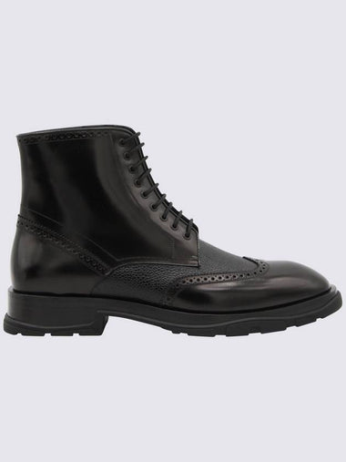 Alexander McQueen Black Leather Boots - ALEXANDER MCQUEEN - BALAAN 1