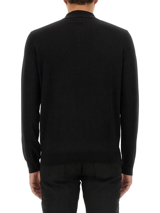 Jacob Logo Polo Knit Top Black - A.P.C. - BALAAN 4