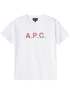 Logo Cotton Short Sleeve T-shirt White - A.P.C. - BALAAN 3